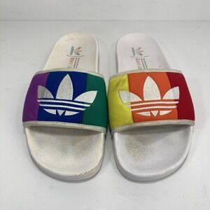 Adidas‎ Originals Adilette Mens 6 Womens 8 Rainbow Pride Slides Love Unites